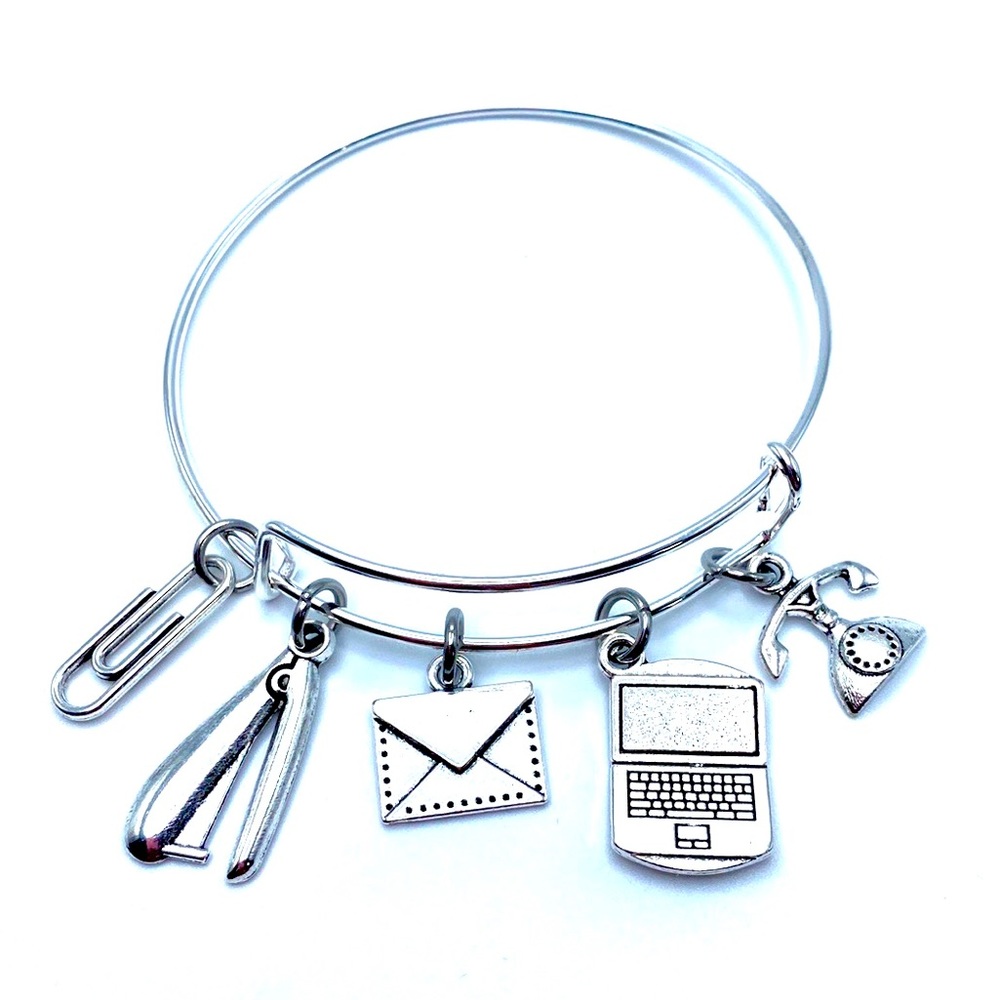 Secretary Bracelet Office Worker Charms Bangle